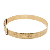 7 - 9.25” Pre-owned Extendable Patterned Bangle (7.71g)